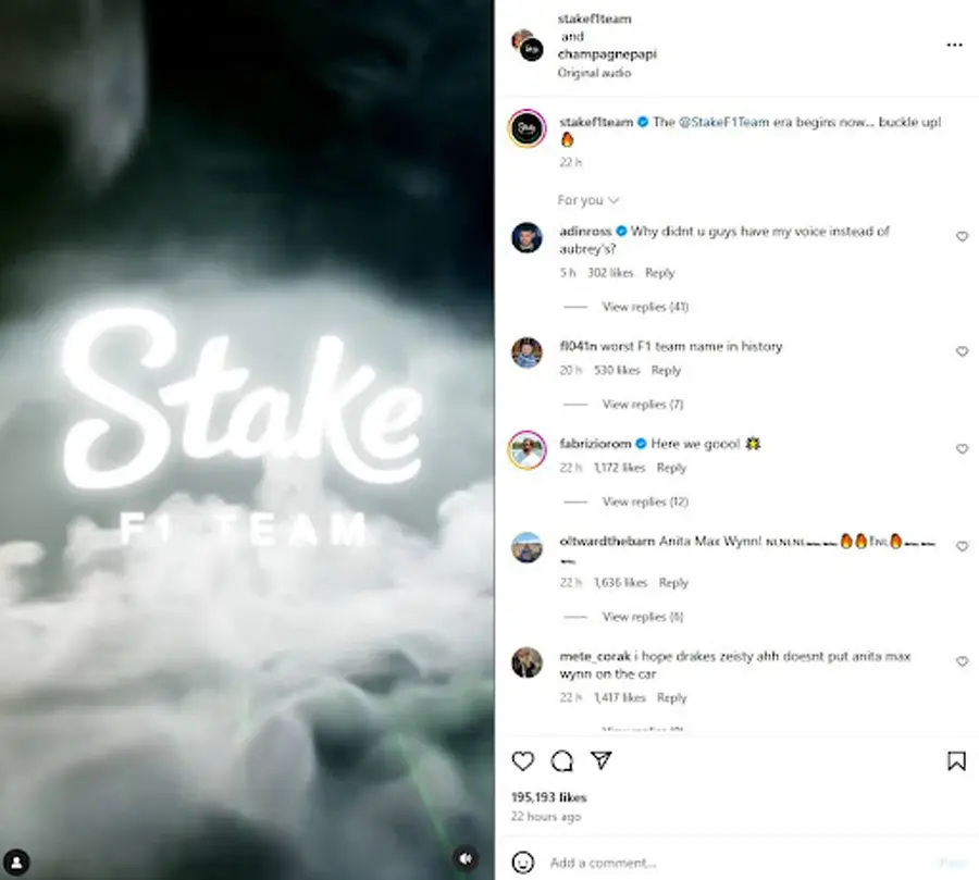 Logotipo del equipo Stake F1