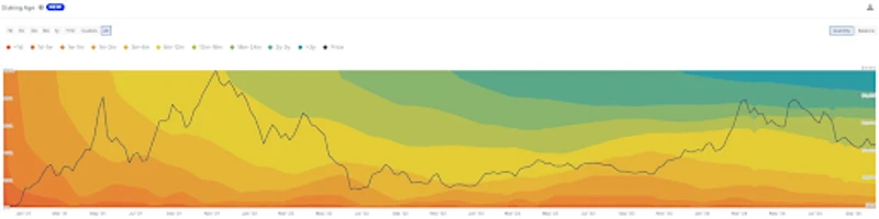 Gráfico de las variaciones de la cotización de Ethereum a lo largo del tiempo
