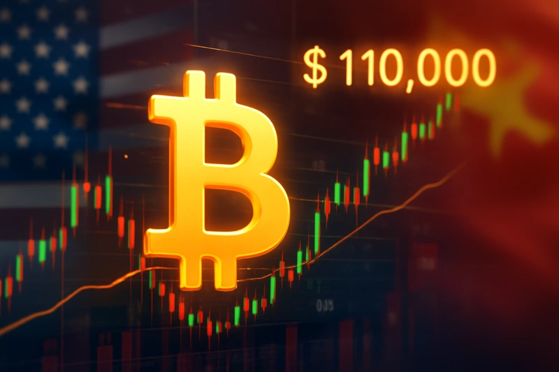 El bitcoin supera los 110 000 dólares gracias al avance positivo de las negociaciones comerciales entre EE. UU. y China
